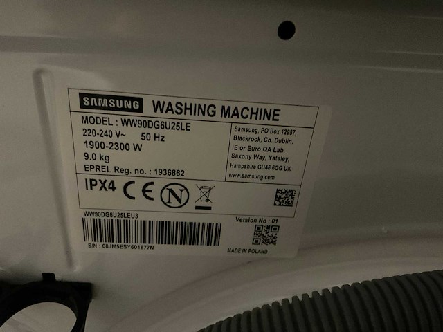 Samsung w90dg6u25le & ww80cgc04aah wasmachine (2x) - afbeelding 3 van  4