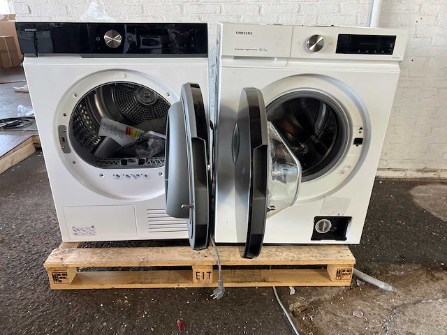 Samsung wasmachine en dv90db7845geu3 droger - afbeelding 1 van  1