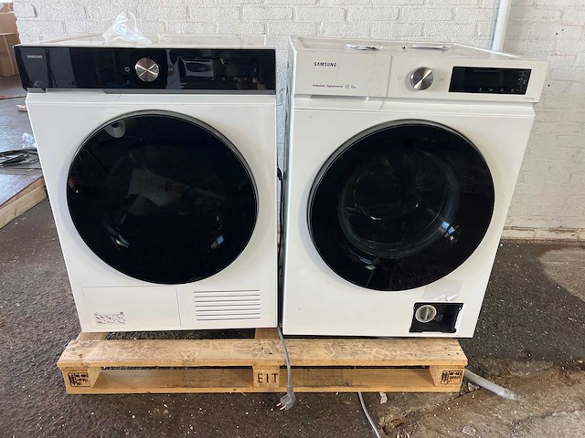 Samsung wasmachine en dv90db7845geu3 droger - afbeelding 1 van  6