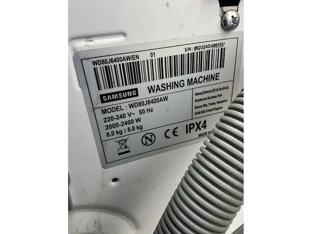 Samsung wd80j6400aw wasmachine - afbeelding 7 van  7
