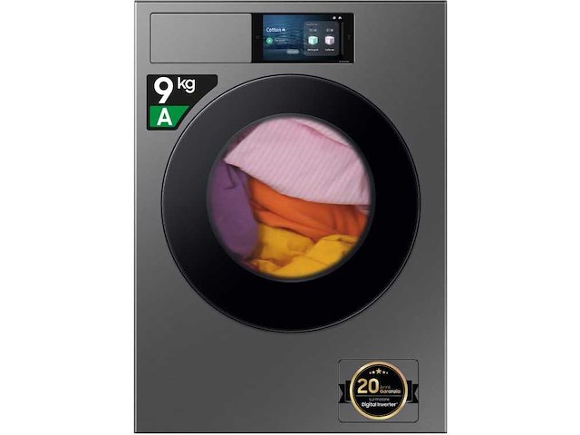 Samsung wf90f09c4su3 wasmachine voorlader 9 kg 1400 rpm zilver - afbeelding 1 van  7