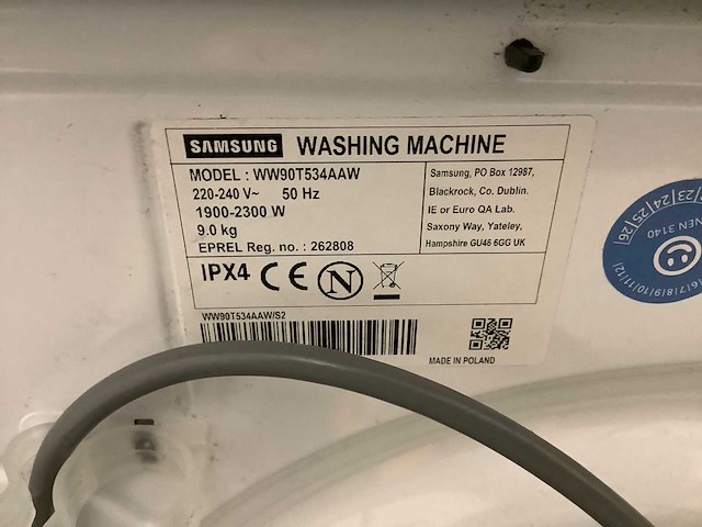 Samsung ww90t534aaw wasmachine - afbeelding 3 van  12