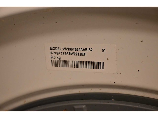 Samsung ww90t554aae wasmachine - afbeelding 3 van  4
