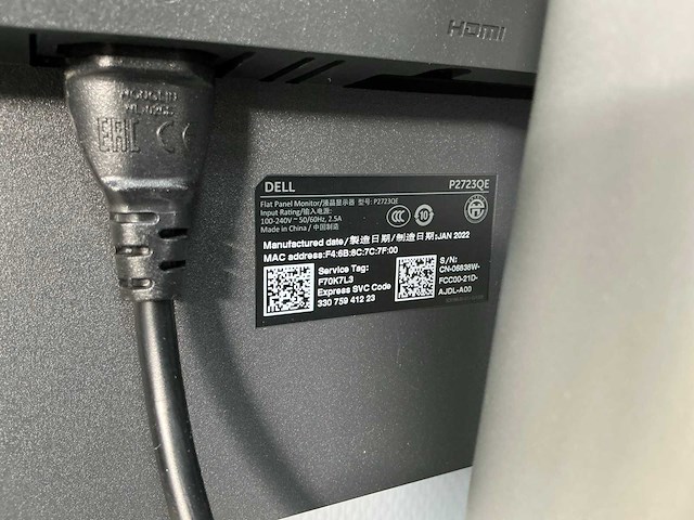 Samsung/dell - s24r650fdu/p2723qe - monitor (2x) - afbeelding 5 van  8