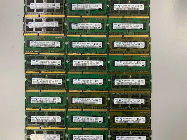 Samsung/sk hynix 246gb(123x 2gb 2rx8 & 1rx8) pc3-10600s-09-10 so-dimm sticks - afbeelding 3 van  8