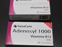 Sanacore vitamine b12 smelttabletten adenosyl 1000 - 2 doosjes á 60 stuks - afbeelding 1 van  3