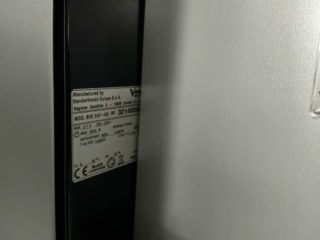 Sanden vendo - sve c47-h2 - verkoopautomaat - afbeelding 11 van  23