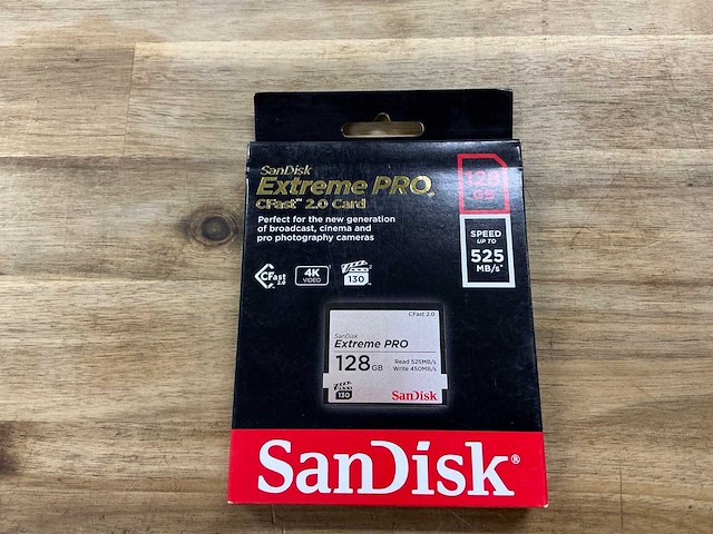 Sandisk extreme pro cfast 2.0 card 128gb - afbeelding 1 van  2