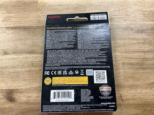 Sandisk extreme pro compactflash card 128gb - afbeelding 2 van  2