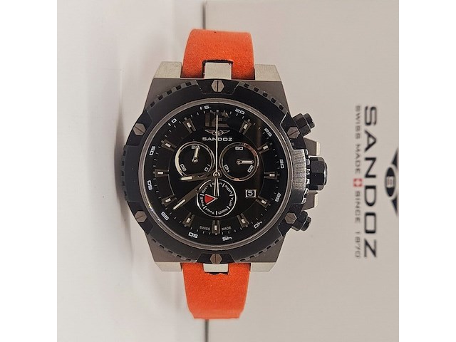 Sandoz 81337-0250 titanium chronograaf herenhorloge - afbeelding 1 van  7