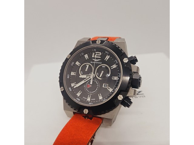Sandoz 81337-0250 titanium chronograaf herenhorloge - afbeelding 2 van  7