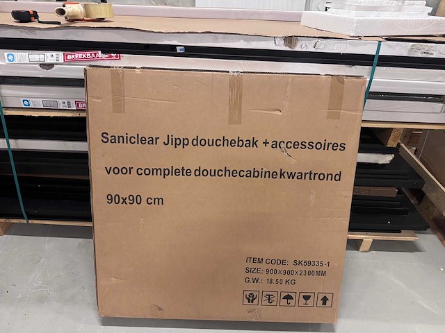 Sani clear - douchebak voor kwartrond douchecabine 90x90 - douchebak - afbeelding 2 van  2