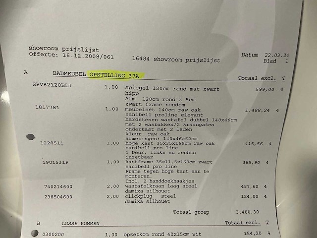 Sanibell proline wastafelopstelling - afbeelding 2 van  10