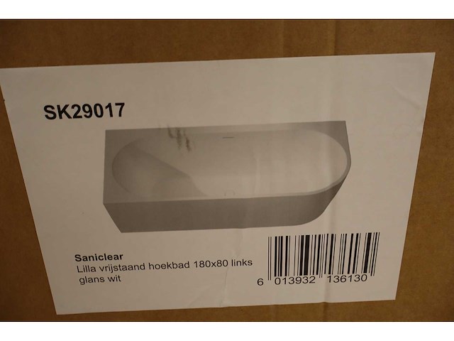 Saniclear - lilla - half vrijstaand hoekbad / ligbad - afbeelding 8 van  8