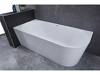 Saniclear lilla hoekbad (180x80cm) links glans wit - afbeelding 1 van  4