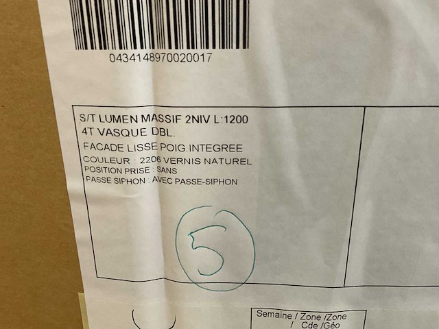 Sanijura - lumen 120cm - wastafelonderkast - afbeelding 5 van  5