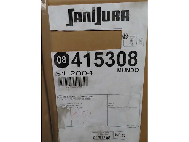 Sanijura - mundo mat wit - kolomkast - afbeelding 3 van  3