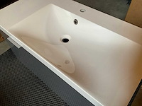 Sanijura design badmeubel 90x46cm met spiegelkast en verlichting - afbeelding 3 van  9