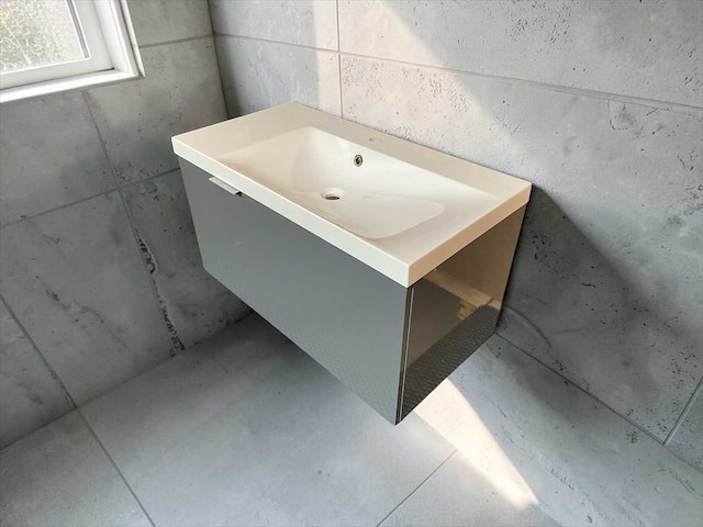 Sanijura design badmeubel 90x46cm met spiegelkast en verlichting - afbeelding 9 van  9