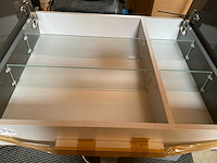 Sanijura design badmeubel 90x46cm met spiegelkast en verlichting - afbeelding 7 van  9