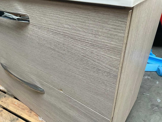 Sanijura design badmeubel met kolomkast spiegelkast en verlichting - afbeelding 6 van  8