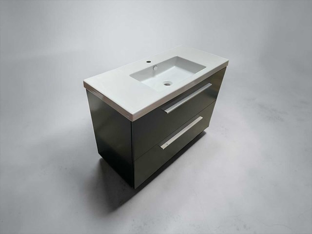 Sanijura design badmeubel met spiegelkast en verlichting - afbeelding 2 van  8