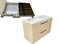 Sanijura design badmeubel met spiegelkast met verlichting hoogglans wit - afbeelding 1 van  9