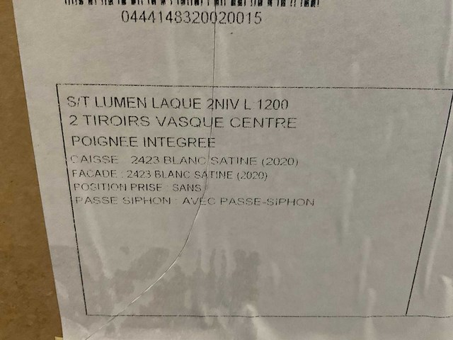 Sanijura lumen 120cm wastafelonderkast - afbeelding 3 van  3