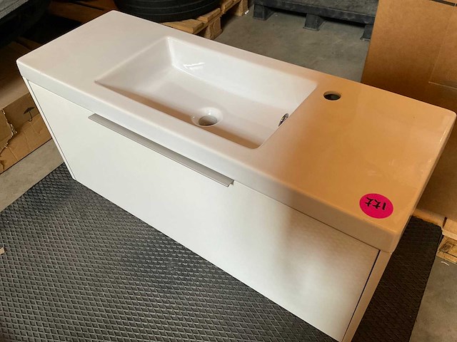 Sanijura ondiepe design badmeubel 100x35cm - afbeelding 3 van  4