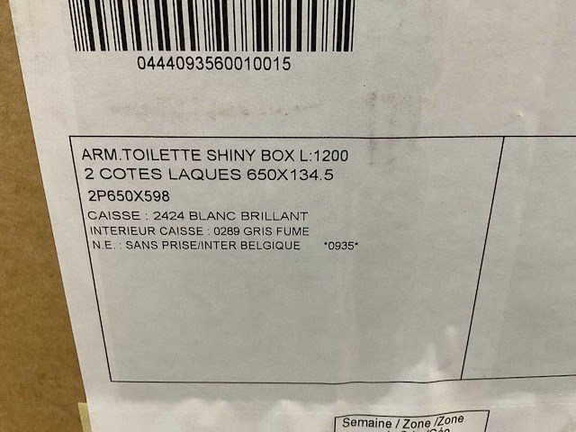 Sanijura shiny box 120cm 2-deurs spiegelkast - afbeelding 4 van  4