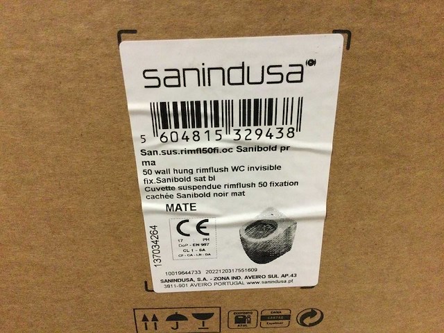 Sanindusa - sanibold - wandcloset zonder zitting. - afbeelding 4 van  5