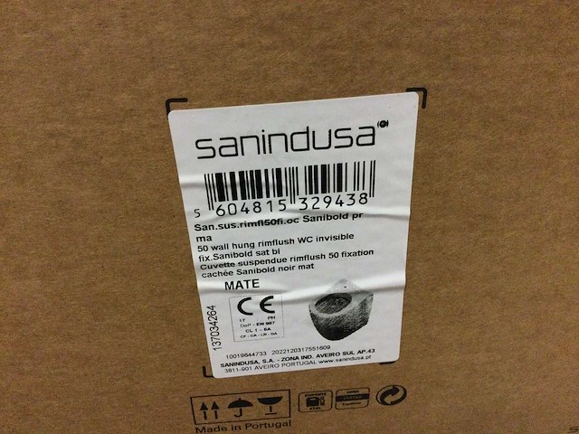 Sanindusa - sanibold - wandcloset zonder zitting. - afbeelding 4 van  5