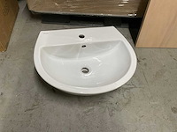 Sanindusa wastafel keramisch wit 55x45cm - afbeelding 3 van  4