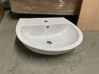 Sanindusa wastafel keramisch wit 55x45cm - afbeelding 4 van  4