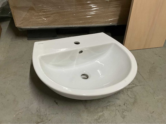 Sanindusa wastafel keramisch wit 55x45cm - afbeelding 1 van  4