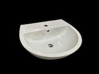 Sanindusa wastafel keramisch wit 55x45cm - afbeelding 1 van  3