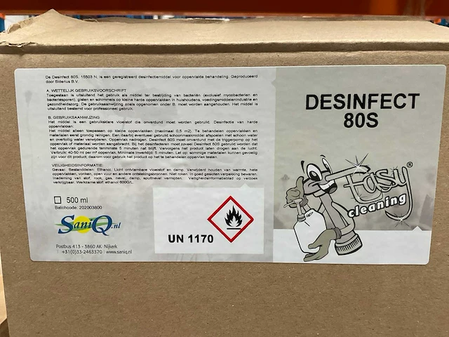 Saniq desinfect 80s sprayflacon á 500ml desinfectiemiddel (41x) - afbeelding 2 van  2