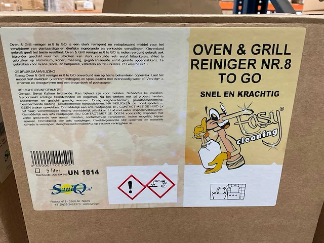 Saniq nr. 8 to go jerrycan á 5l oven & grill reiniger (89x) - afbeelding 2 van  3