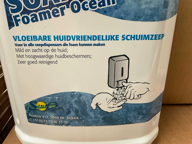 Saniq soapy foamer ocean jerrycan á 5l vloeibare schuimzeep (58x) - afbeelding 2 van  3