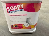 Saniq soapy zeepcrème jerrycan á 5l vloeibare rose handzeep (92x) - afbeelding 2 van  3