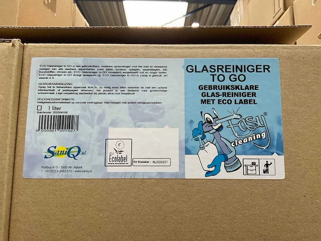 Saniq to go sprayflacon á 1l gebruiksklare glasreiniger (96x) - afbeelding 2 van  3