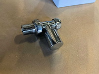 Sanisplash radiatorkraan chroom recht (100x) - afbeelding 3 van  3