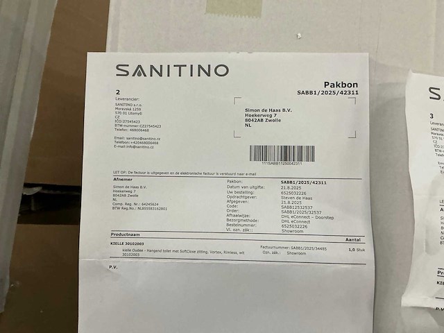 Sanitino kielle oudee randloos wandcloset (2x) - afbeelding 3 van  4