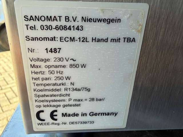 Sanomat - ecm 12l - slagroommachine - afbeelding 1 van  1