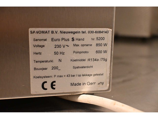 Sanomat euro plus s hand rvs slagroommachine - afbeelding 7 van  7