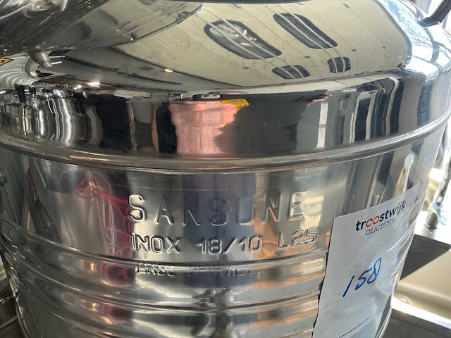 Sansone olijfolievat 25 liter (4x), voorzien van rvs aftapkraan - afbeelding 2 van  3