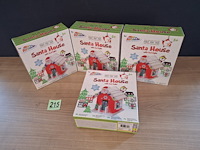 Santa house 4 stuks met led - afbeelding 1 van  3