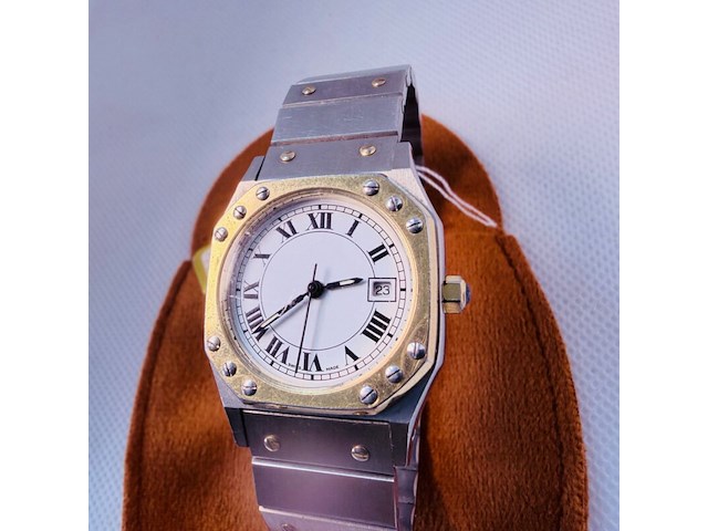 Santos model octagon tank horloge - afbeelding 1 van  8