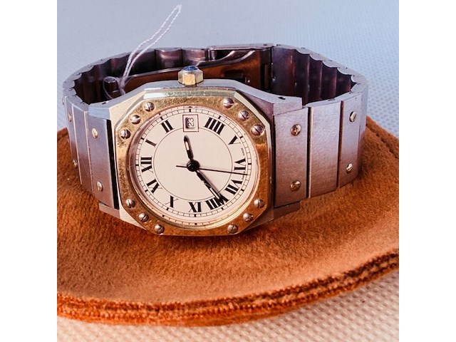 Santos model octagon tank horloge - afbeelding 3 van  8