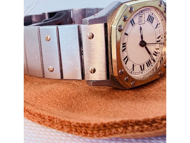Santos model octagon tank horloge - afbeelding 4 van  8
